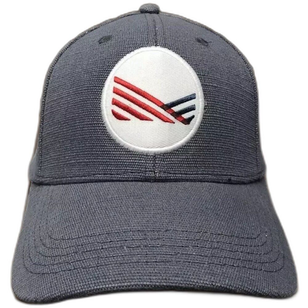 Econscious Sustainable Hemp Cotton Hat Grey Textured Snapback Baseball Cap Vtg